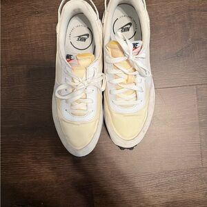 Nike Women's White and Cream Sneakers